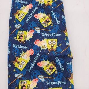 Nickelodeon Vintage Mens Tie Blue Sponge Bob Square Pants Zapped
